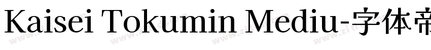 Kaisei Tokumin Mediu字体转换